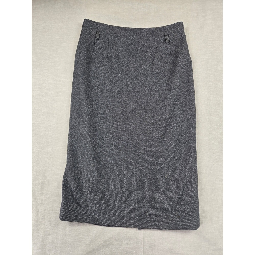 Amanda + Chelsea Womens Charcoal Gray Textured Pencil Skirt Size 2 Business